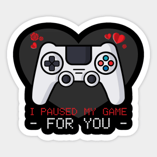 Valentines Day Paused Game Sticker